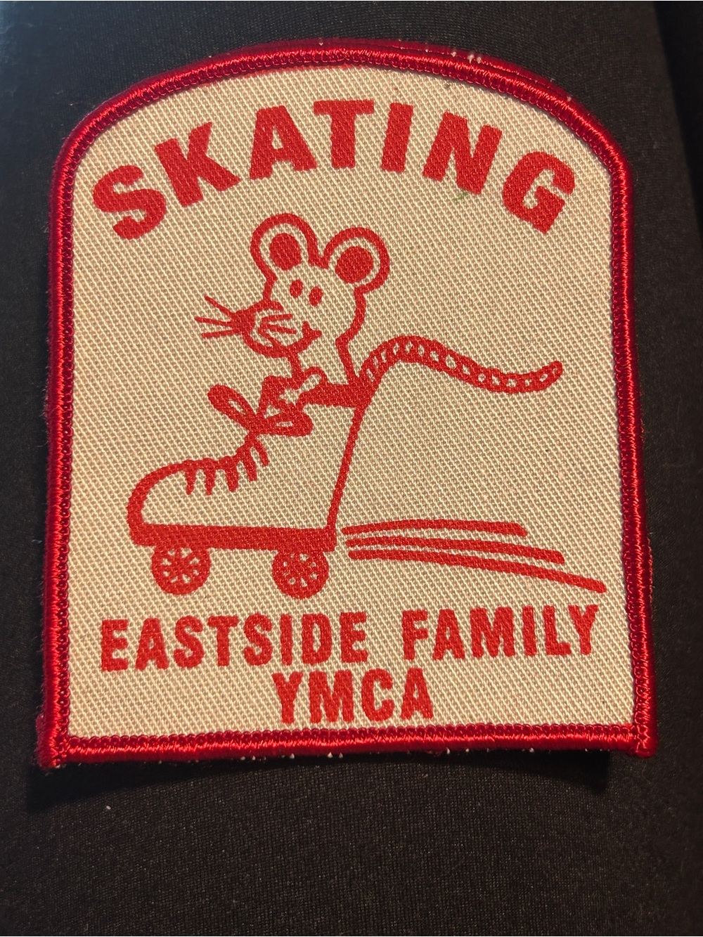 VTG Eastside Family YMCA Roller Skating Mouse Embroidered Souvenir Patch